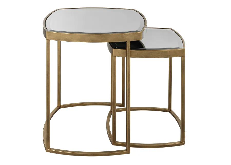 Vista Gold Nesting Tables, Set Of 2