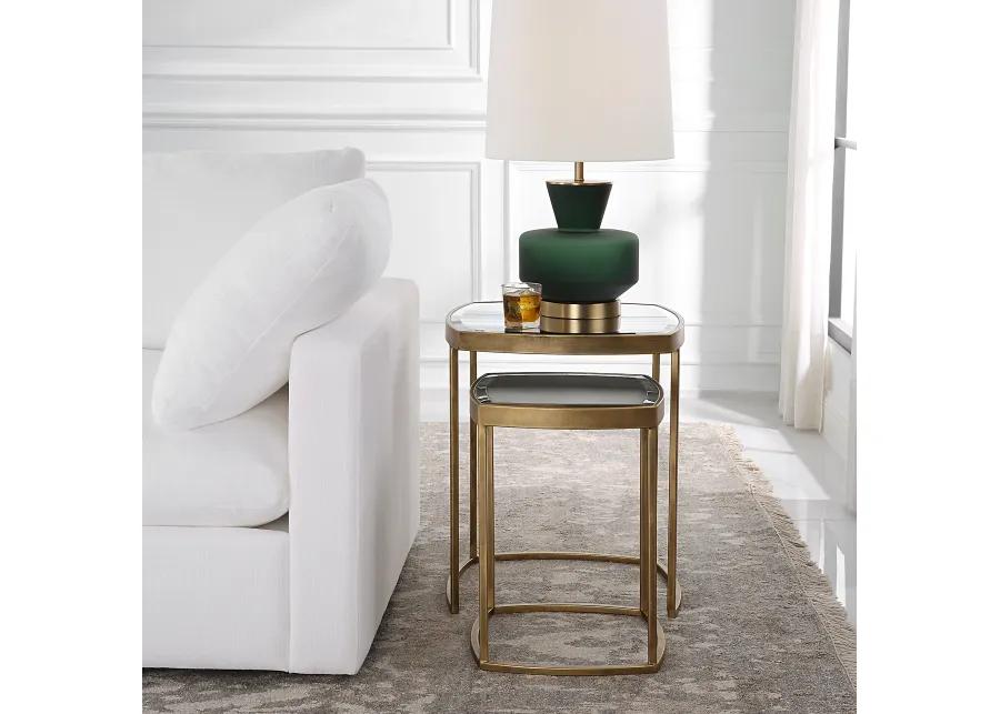 Vista Gold Nesting Tables, Set Of 2