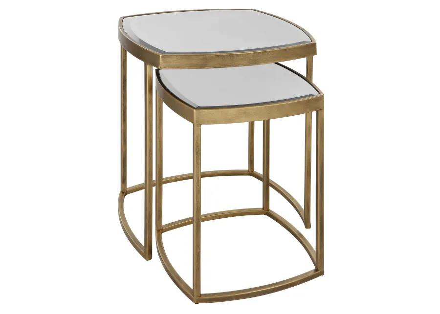 Vista Gold Nesting Tables, Set Of 2