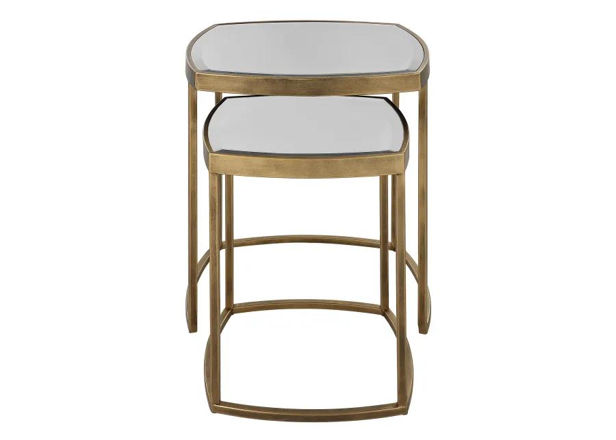 Vista Gold Nesting Tables, Set Of 2