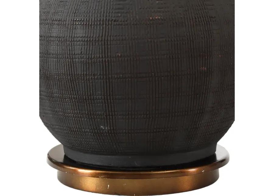 Arnav Textured Black Lamp