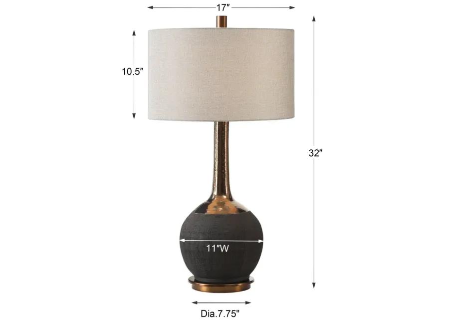 Arnav Textured Black Lamp