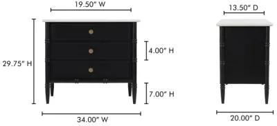 Eleanor Nightstand Black