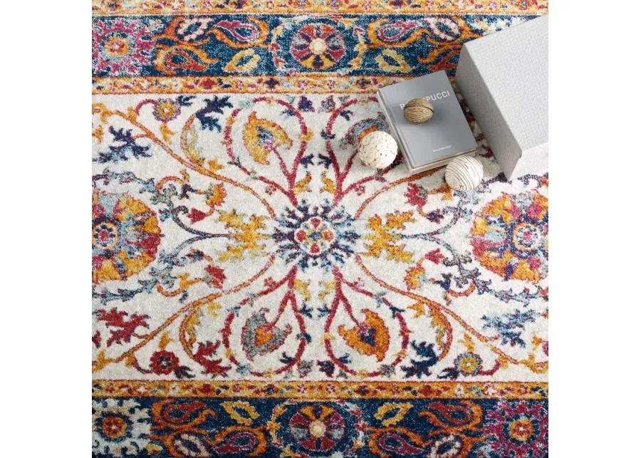 Entourage Samira Distressed Vintage Floral Persian Medallion 5x8 Area Rug