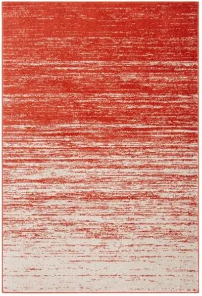 Adirondack Contemporary Orange / Grey 8' X 10' Powerloomed Rug