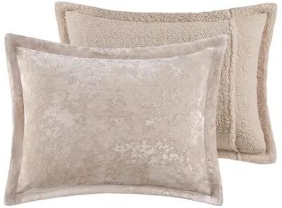 Mira Crushed Velvet Sherpa Reversible Comforter Set