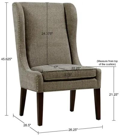 Madison Park Garbo Grey Captains Dining Chair