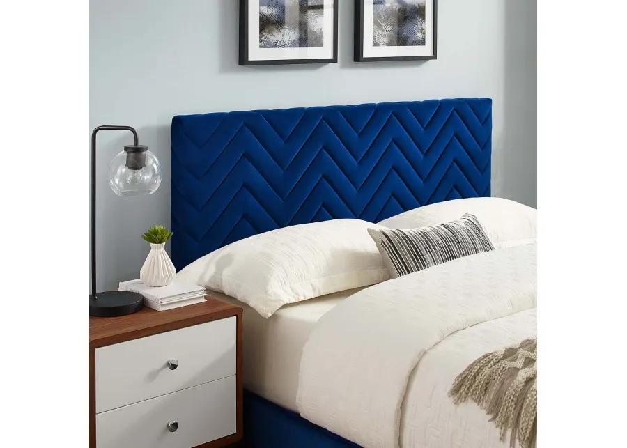 Leah Chevron Tufted Performance Velvet King Platform Bed