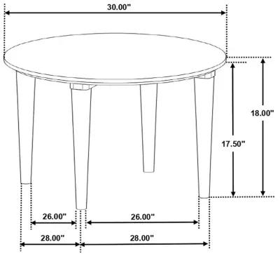 Aldis Round Marble Top Coffee Table White and Natural