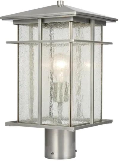 Oak Park 17" High 1-Light Outdoor Post Light - Antique Brushed Aluminum