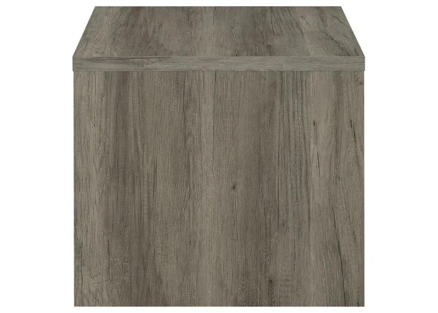 Felix 1-drawer Square Engineered Wood End Table Grey Driftwood