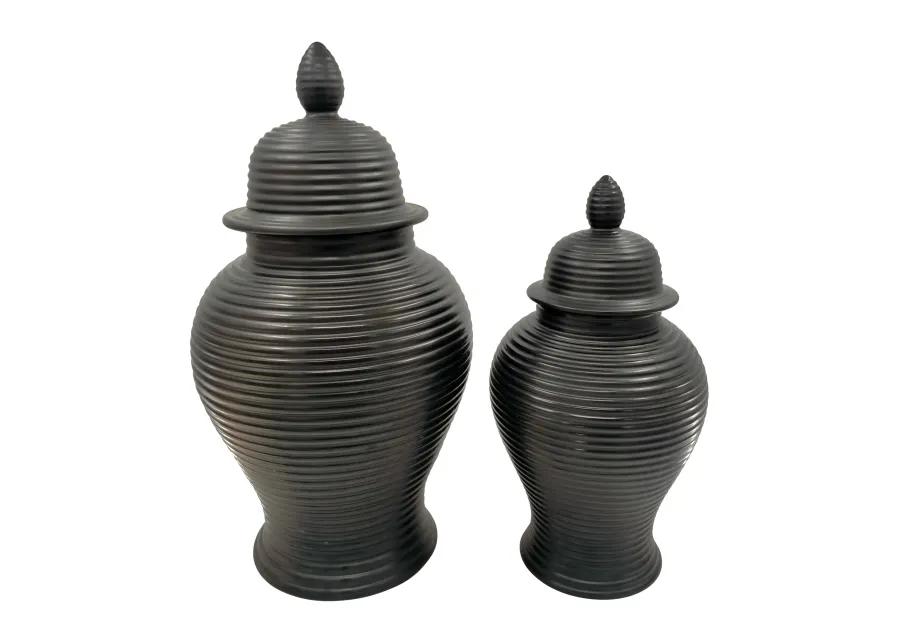 Ribbed Temple Jar - 24"