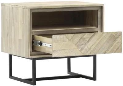 Peridot 1 Drawer Nightstand in Natural Acacia Wood