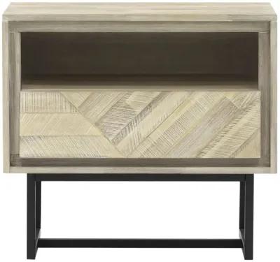 Peridot 1 Drawer Nightstand in Natural Acacia Wood