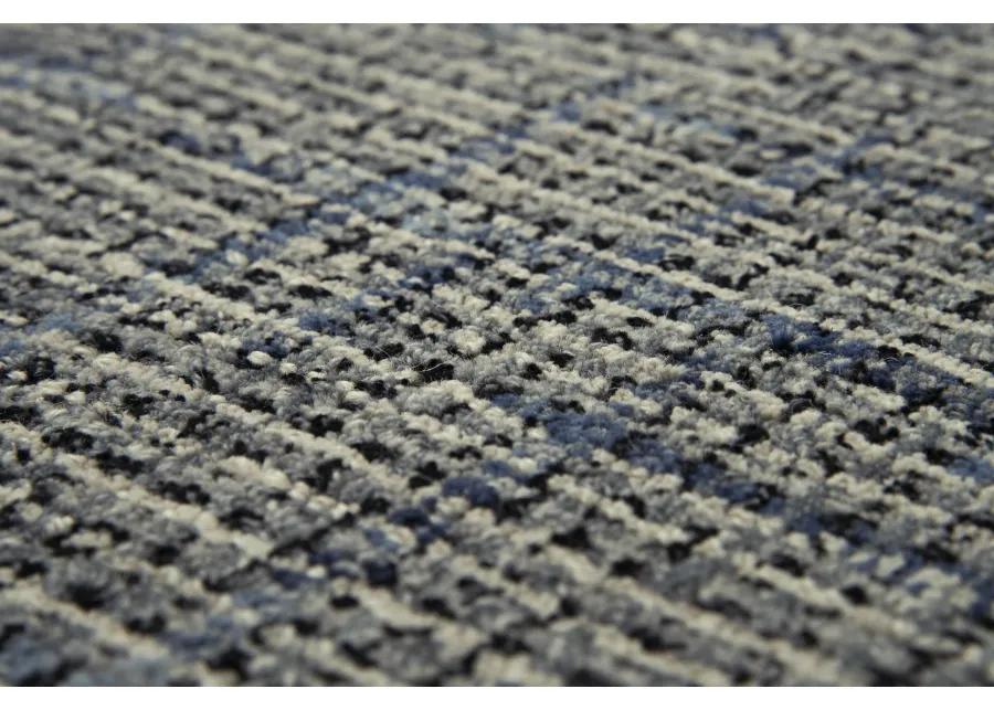 Ironwood Blue Checked/Solid Wool 5' x 7'6" Rectangle Rug