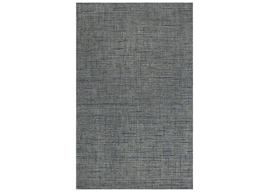 Ironwood Blue Checked/Solid Wool 5' x 7'6" Rectangle Rug