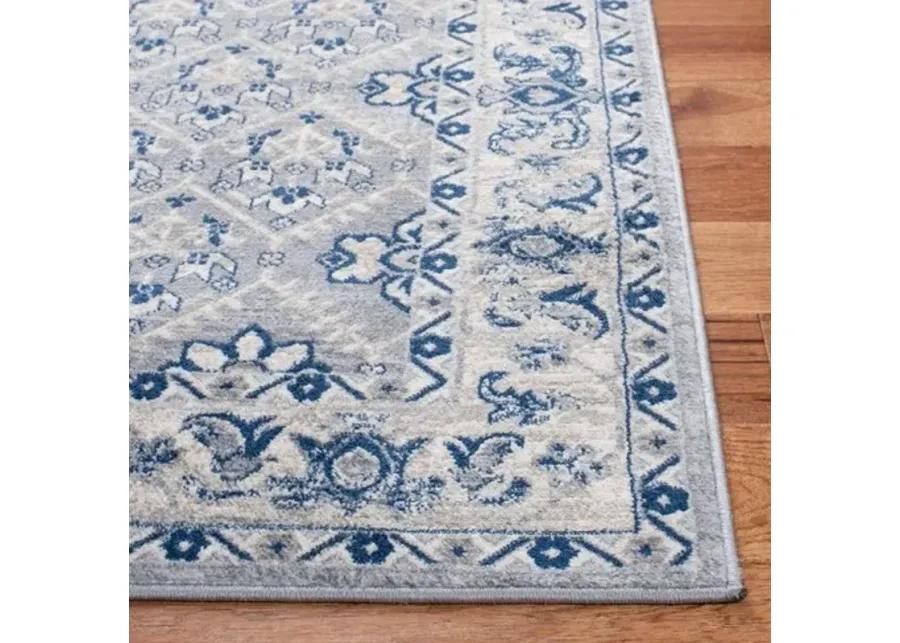 Brentwood 869 Grey / Blue 6'-7" X 6'-7" Square Square Powerloomed Rug