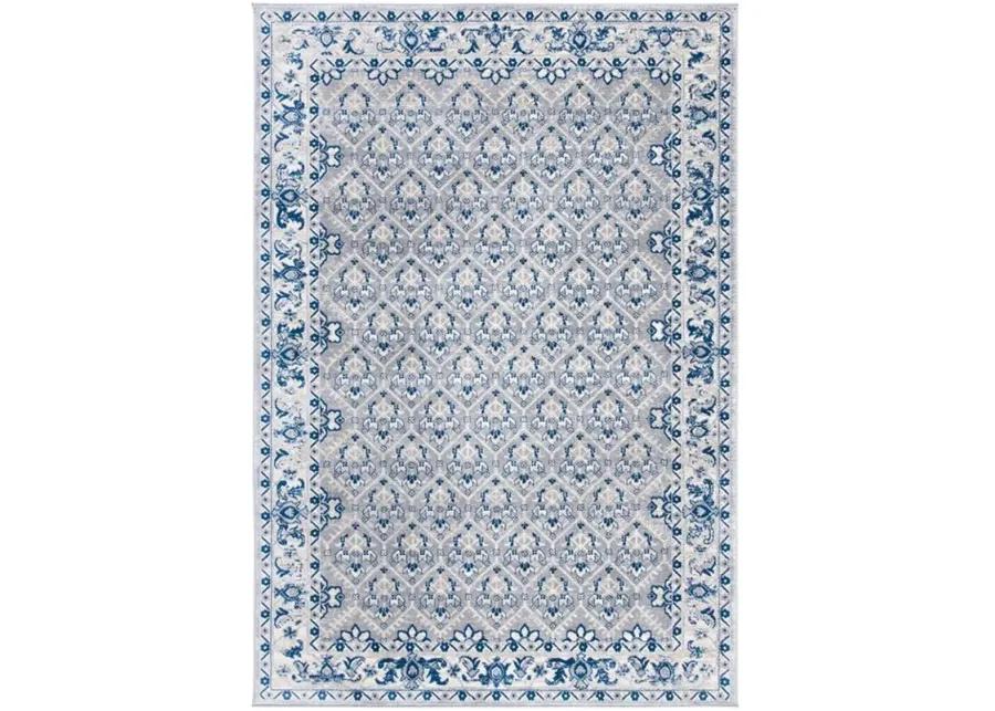 Brentwood 869 Grey / Blue 6'-7" X 6'-7" Square Square Powerloomed Rug