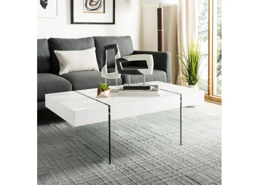 JACOB RECTANGULAR GLASS LEG MODERN COFFEE TABLE