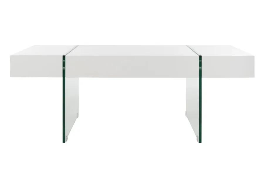 JACOB RECTANGULAR GLASS LEG MODERN COFFEE TABLE