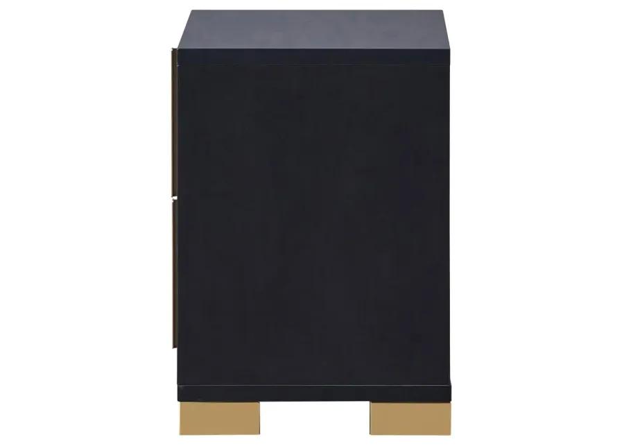 Marceline 2-drawer Nightstand Black