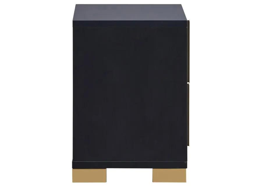 Marceline 2-drawer Nightstand Black