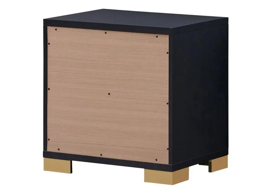 Marceline 2-drawer Nightstand Black