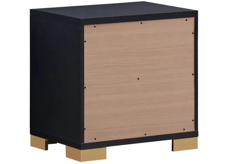 Marceline 2-drawer Nightstand Black