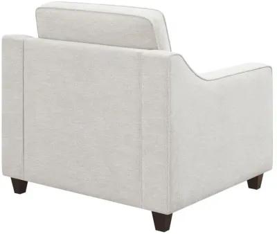 Christine Upholstered Cushion Back Chair Beige