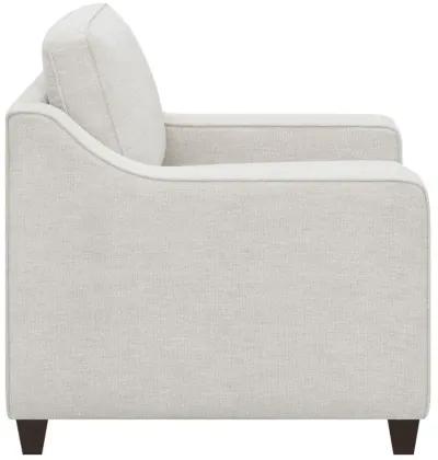 Christine Upholstered Cushion Back Chair Beige