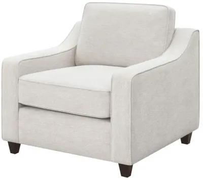 Christine Upholstered Cushion Back Chair Beige