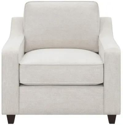 Christine Upholstered Cushion Back Chair Beige