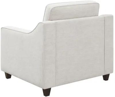 Christine Upholstered Cushion Back Chair Beige