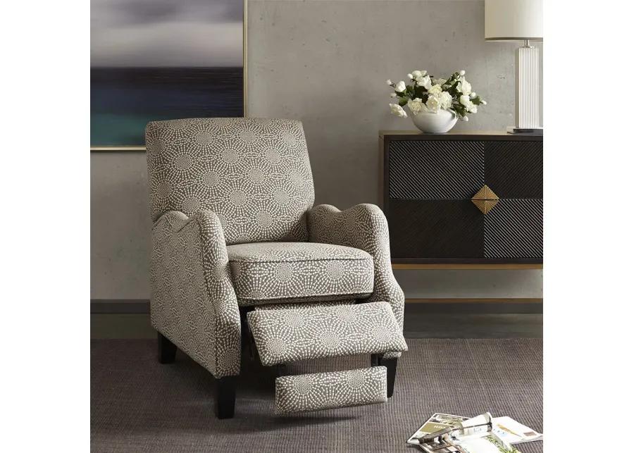 Madison Park Hoffman Beige Multi Push Back Recliner