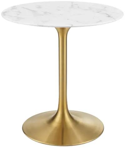 Lippa 28" Round Artificial Marble Dining Table