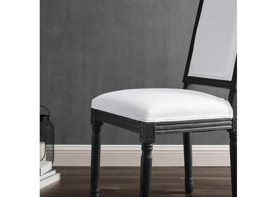 Court French Vintage Upholstered Fabric Dining Side Chair