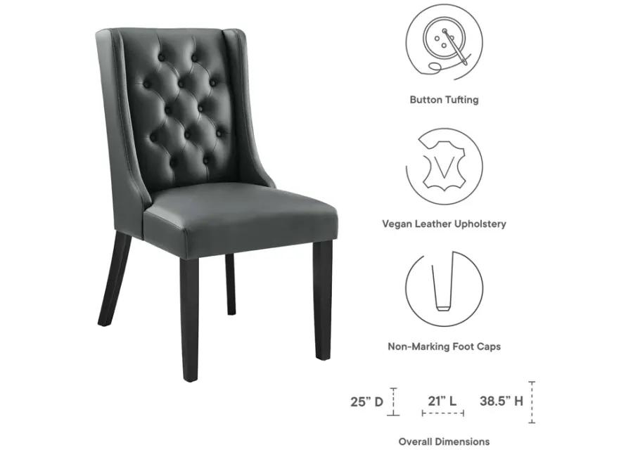 Baronet Button Tufted Vegan Leather Dining Chair