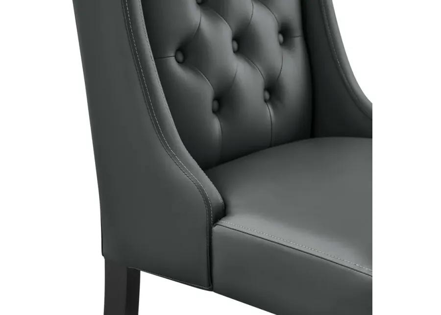 Baronet Button Tufted Vegan Leather Dining Chair