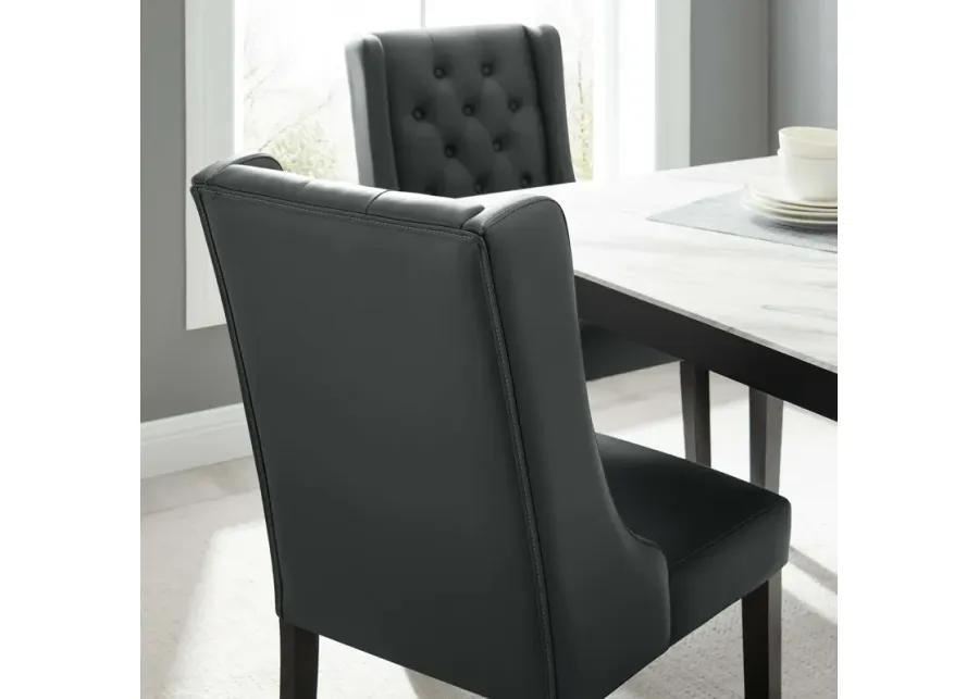 Baronet Button Tufted Vegan Leather Dining Chair