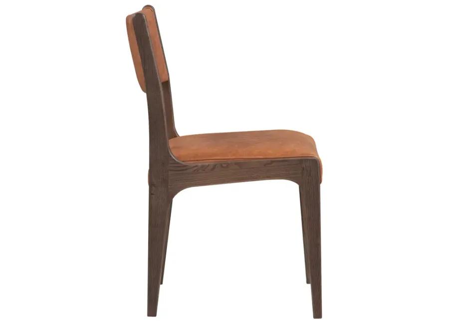 Wayne Top Grain Leather Autumn Brown Dining Chair