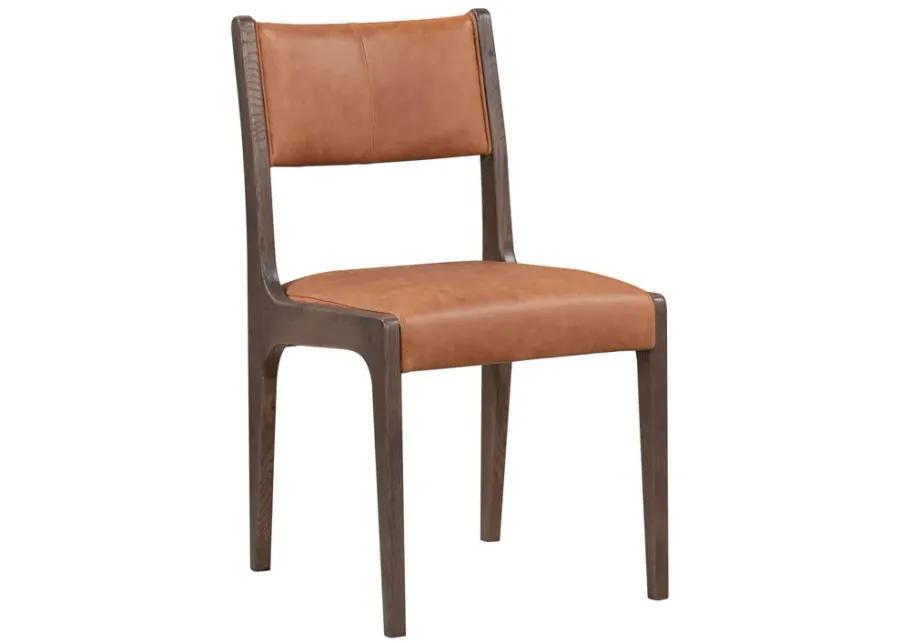 Wayne Top Grain Leather Autumn Brown Dining Chair