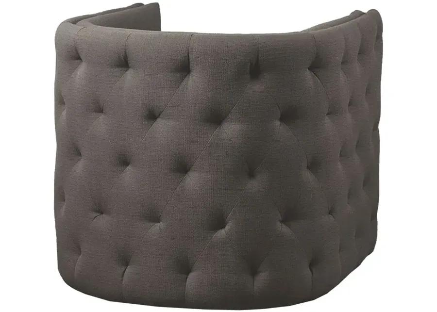 Madison Park Capstone Grey Tufted Barrel Swivel Chair