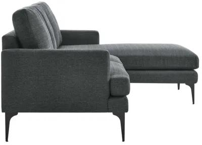 Evermore Right-Facing Upholstered Fabric Sectional