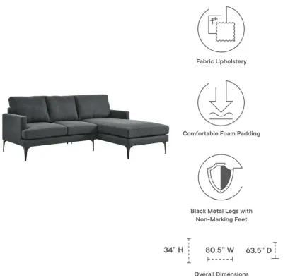 Evermore Right-Facing Upholstered Fabric Sectional