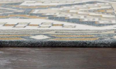 Southwest Gray/Tan Southwest/Tribal Wool 3' x 5' Rectangle Rug