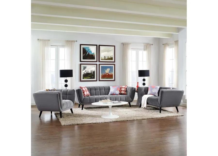 Bestow 3 Piece Performance Velvet Sofa Loveseat and Armchair Set