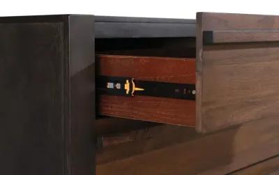 Azalia 5-drawer Chest Black and Walnut