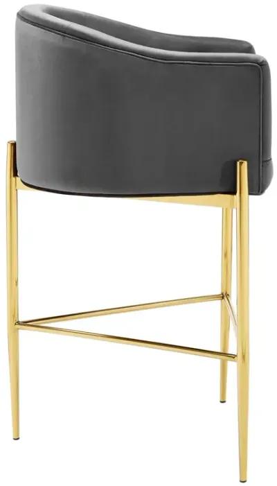 Savour Tufted Performance Velvet Bar Stool