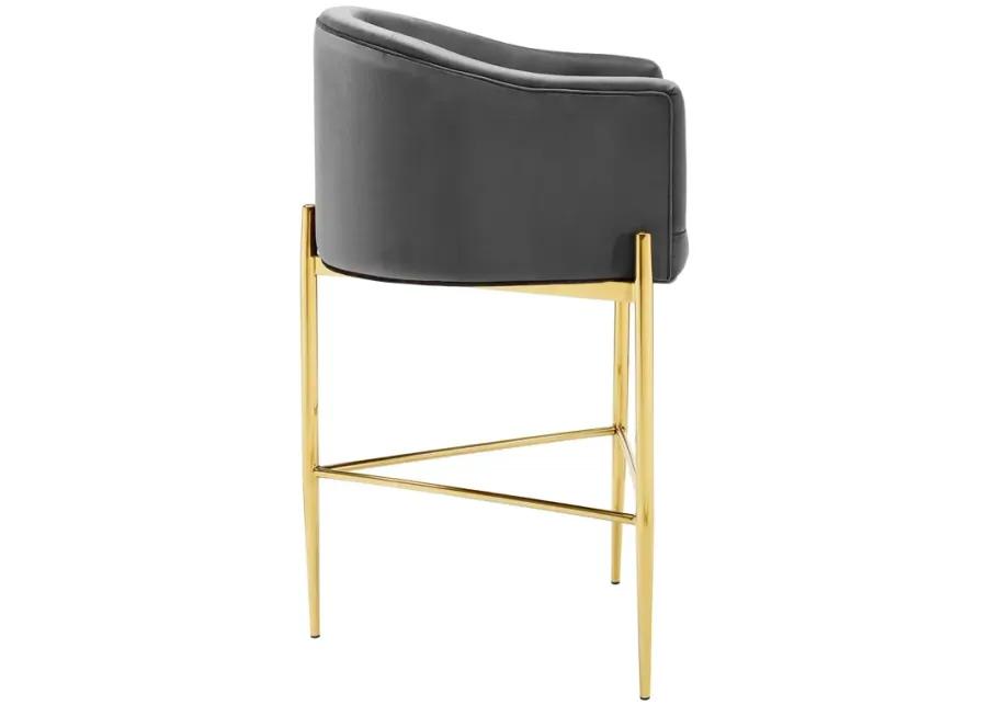 Savour Tufted Performance Velvet Bar Stool