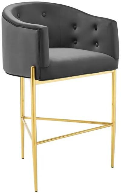 Savour Tufted Performance Velvet Bar Stool